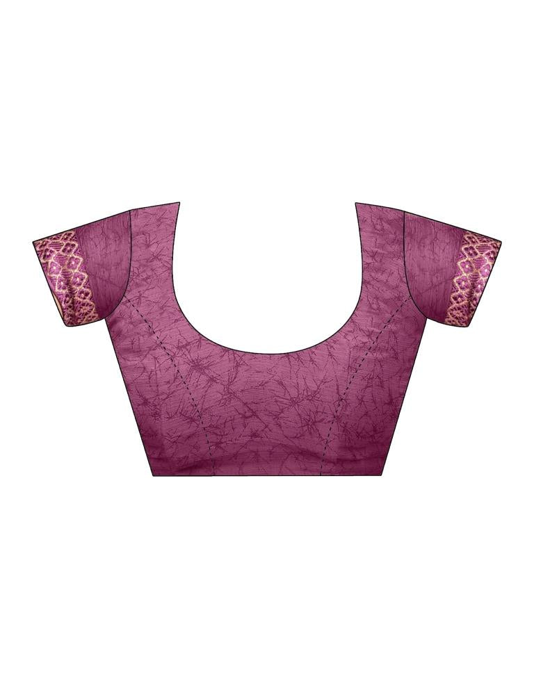 Magenta Chiffon Printed Saree