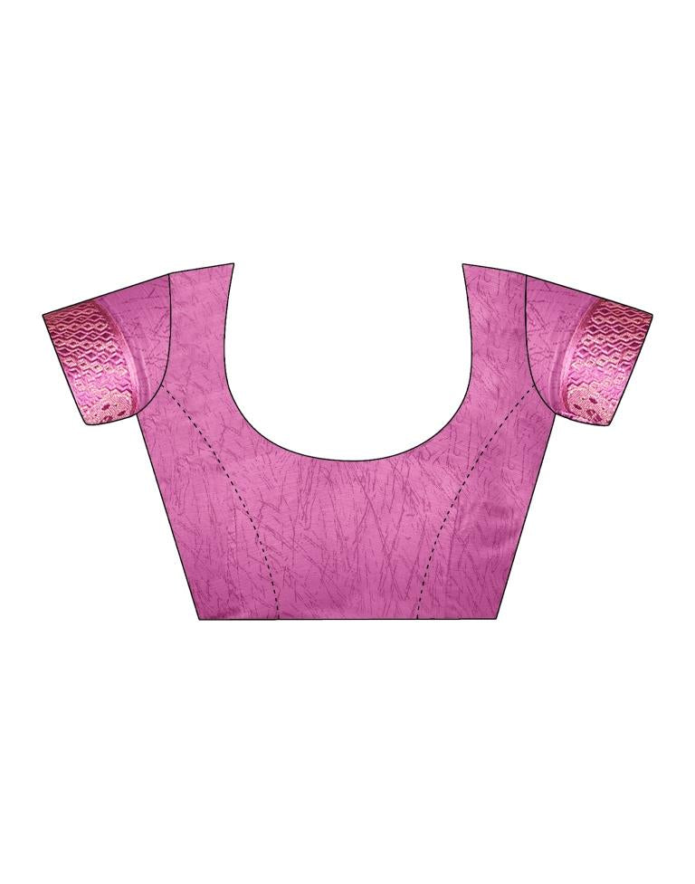 Light Magenta Chiffon Printed Saree