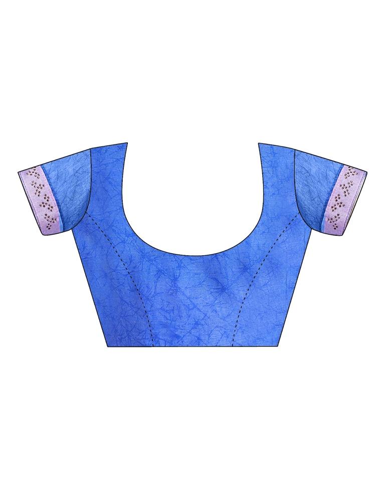 Lavender Chiffon Printed Saree