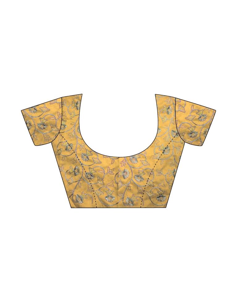 Multicolor Georgette Embroidery Saree