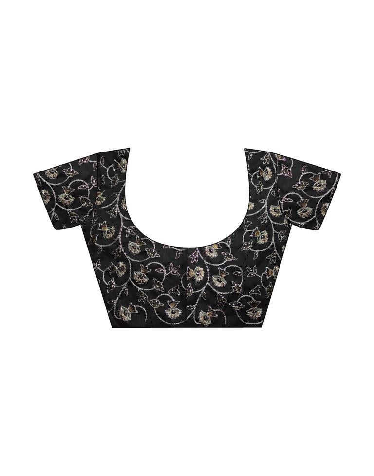 Multicolor Georgette Embroidery Saree