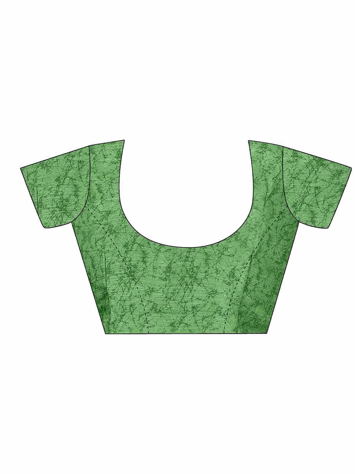 Green Chiffon Printed Saree