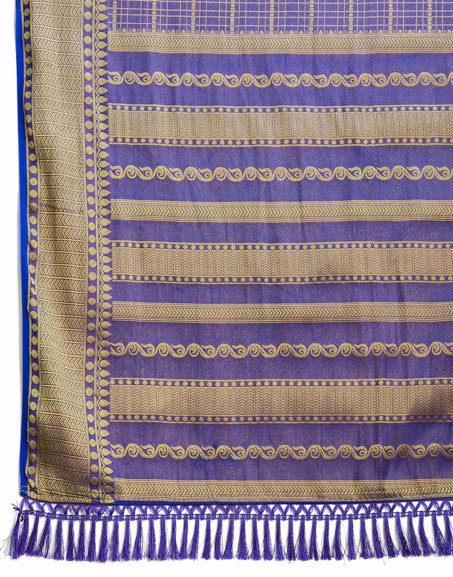 Blue Silk Plain Saree