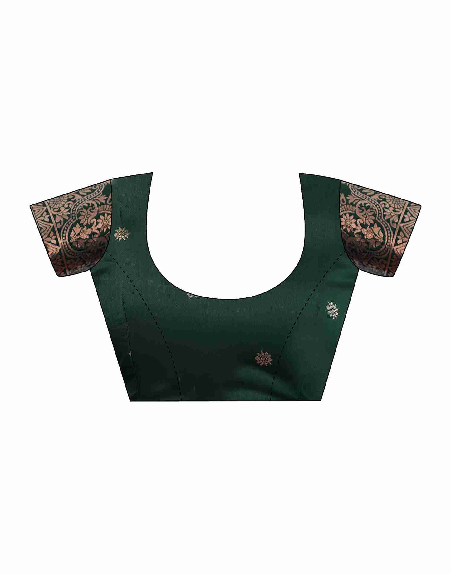 Pink And Green Weaving Silk Saree