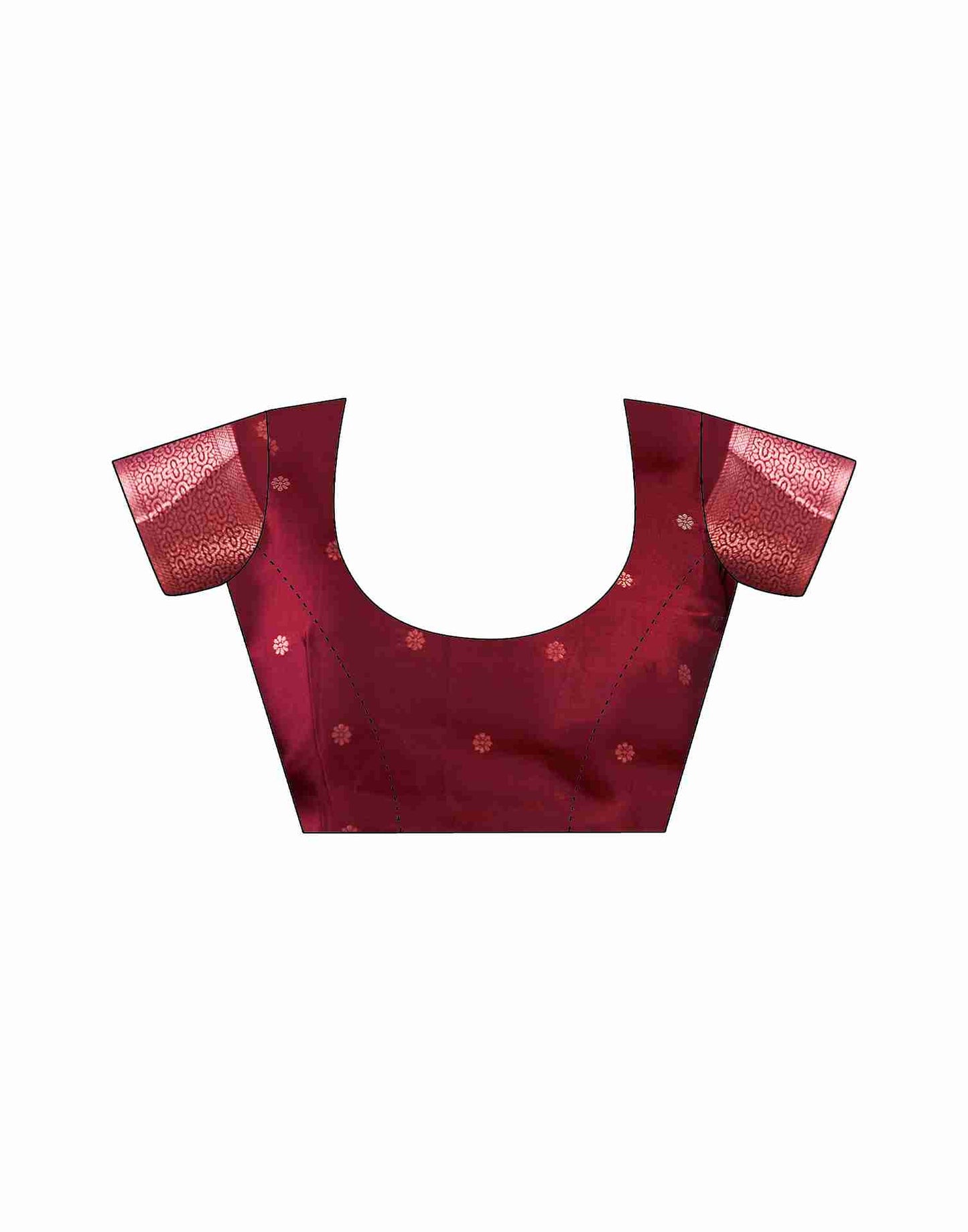 Peach Silk Woven Saree