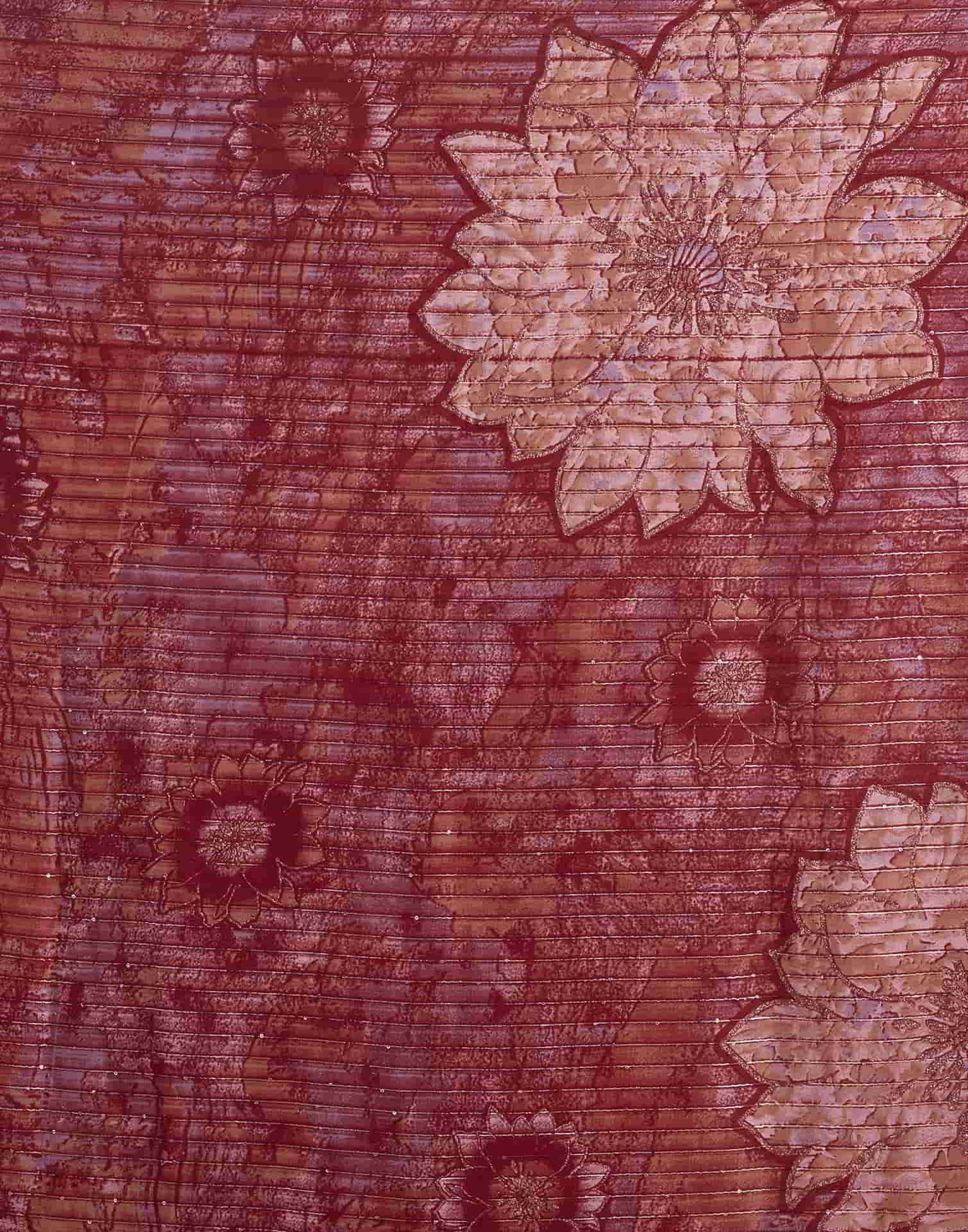 Maroon Georgette Printed Saree