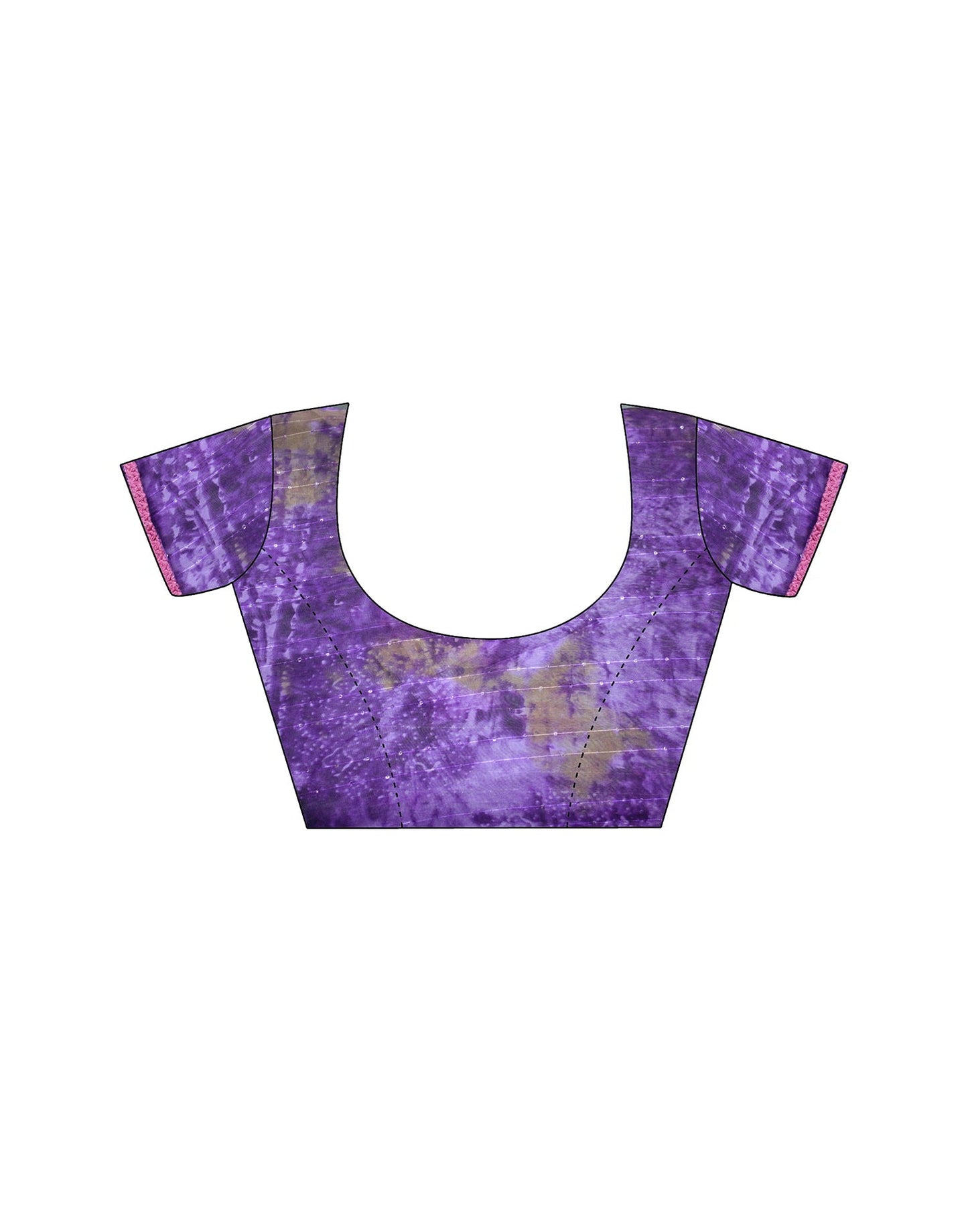 Violet Cotton Printed Saree