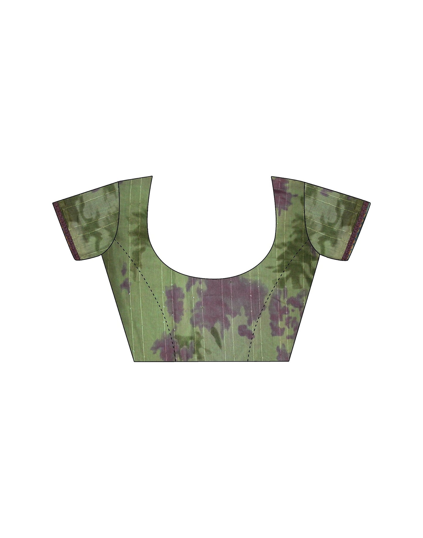 Green Cotton Printed Saree