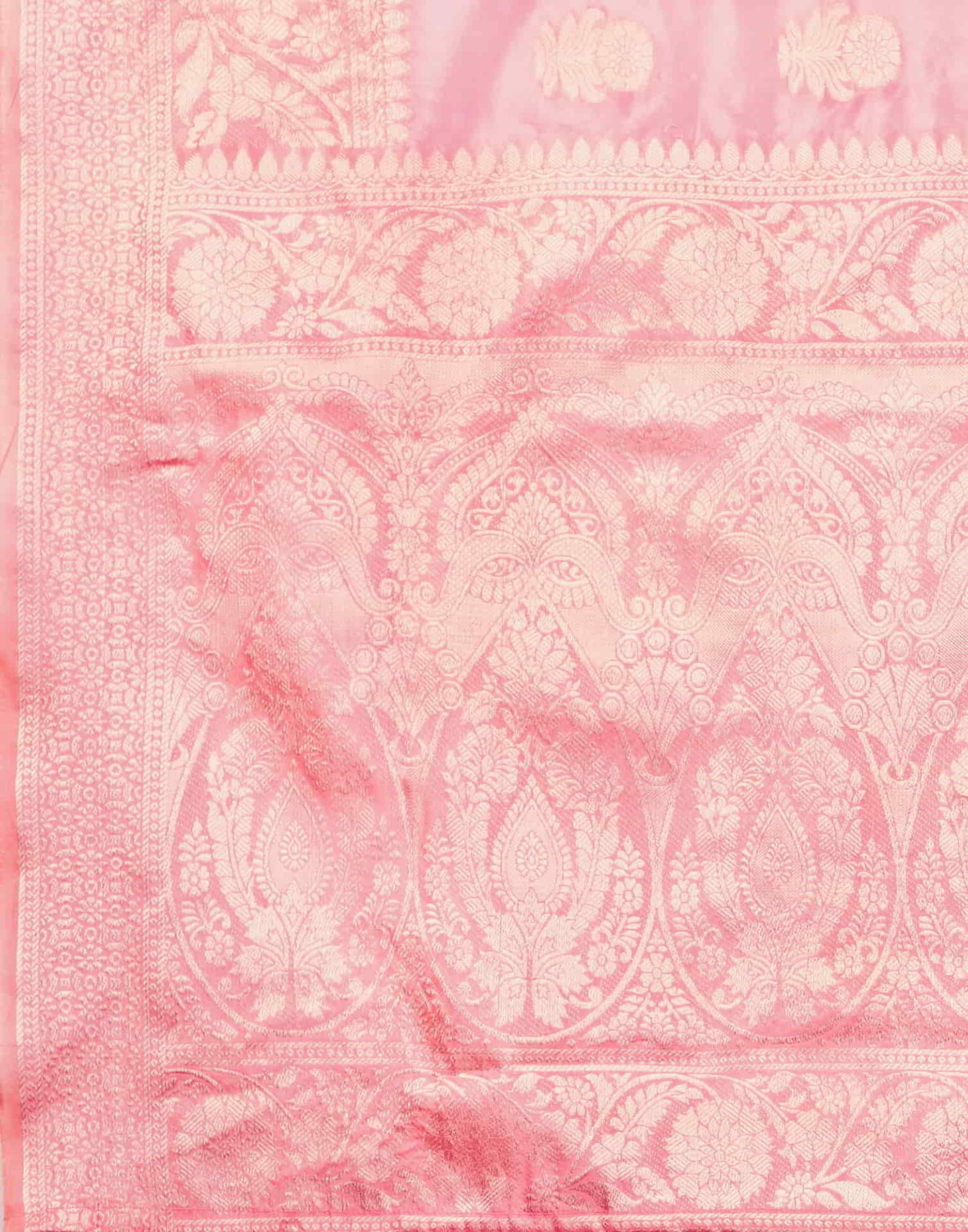 Pink Banarasi Silk Woven Saree