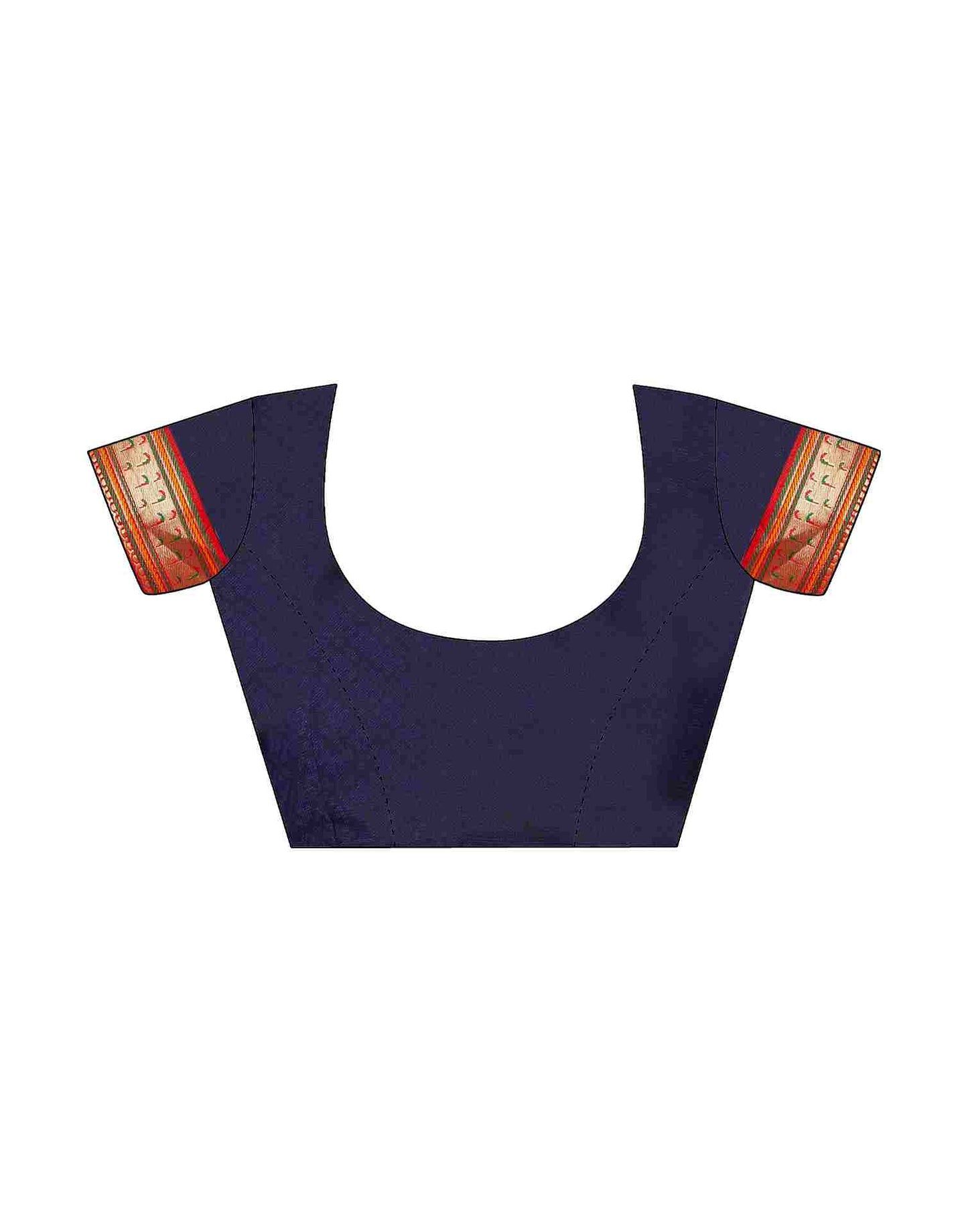 Navy Blue Georgette Printed Saree