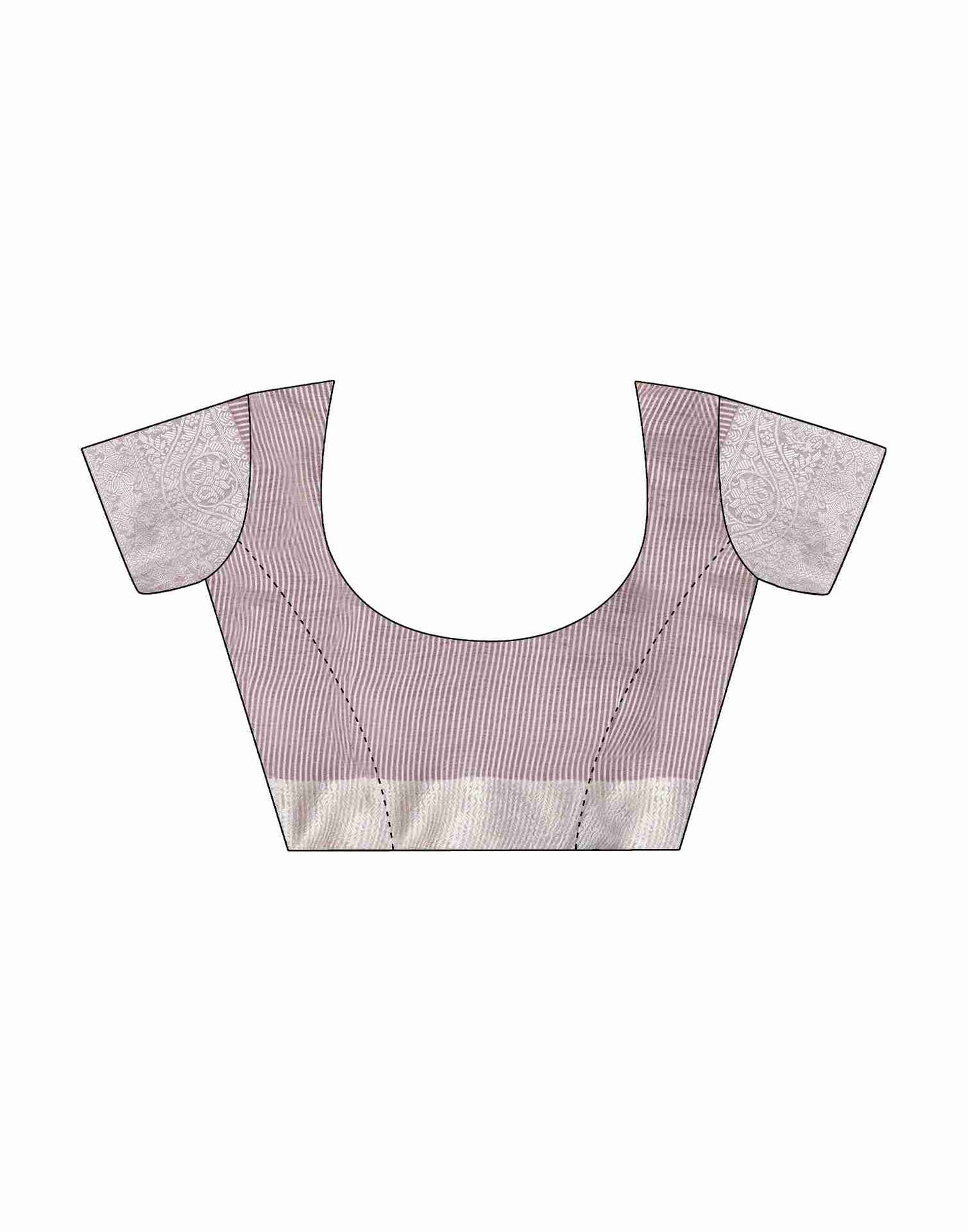 Dusty Purple Cotton Woven Banarasi Saree