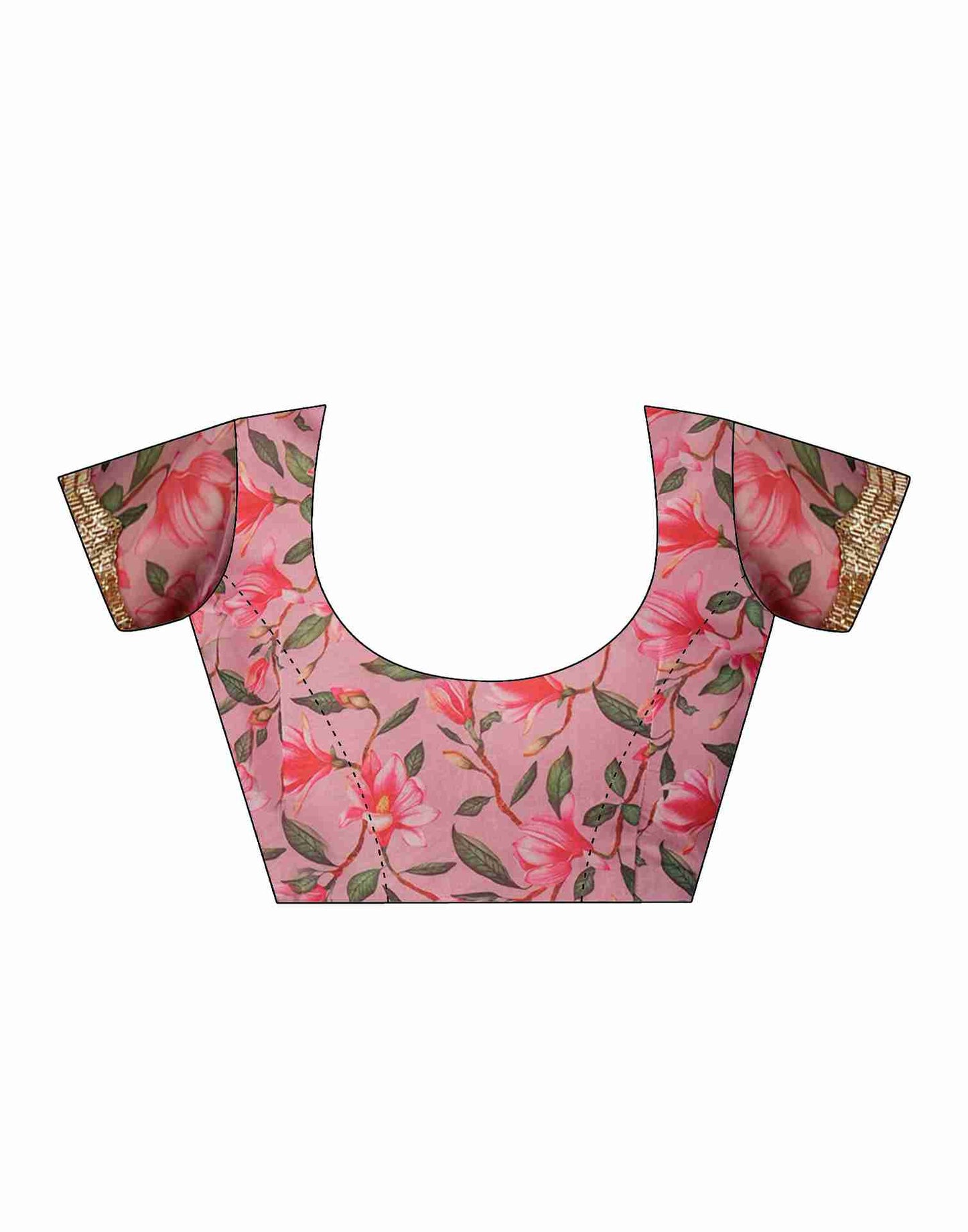 Rose Pink Chiffon Plain Jimmy Choo Saree