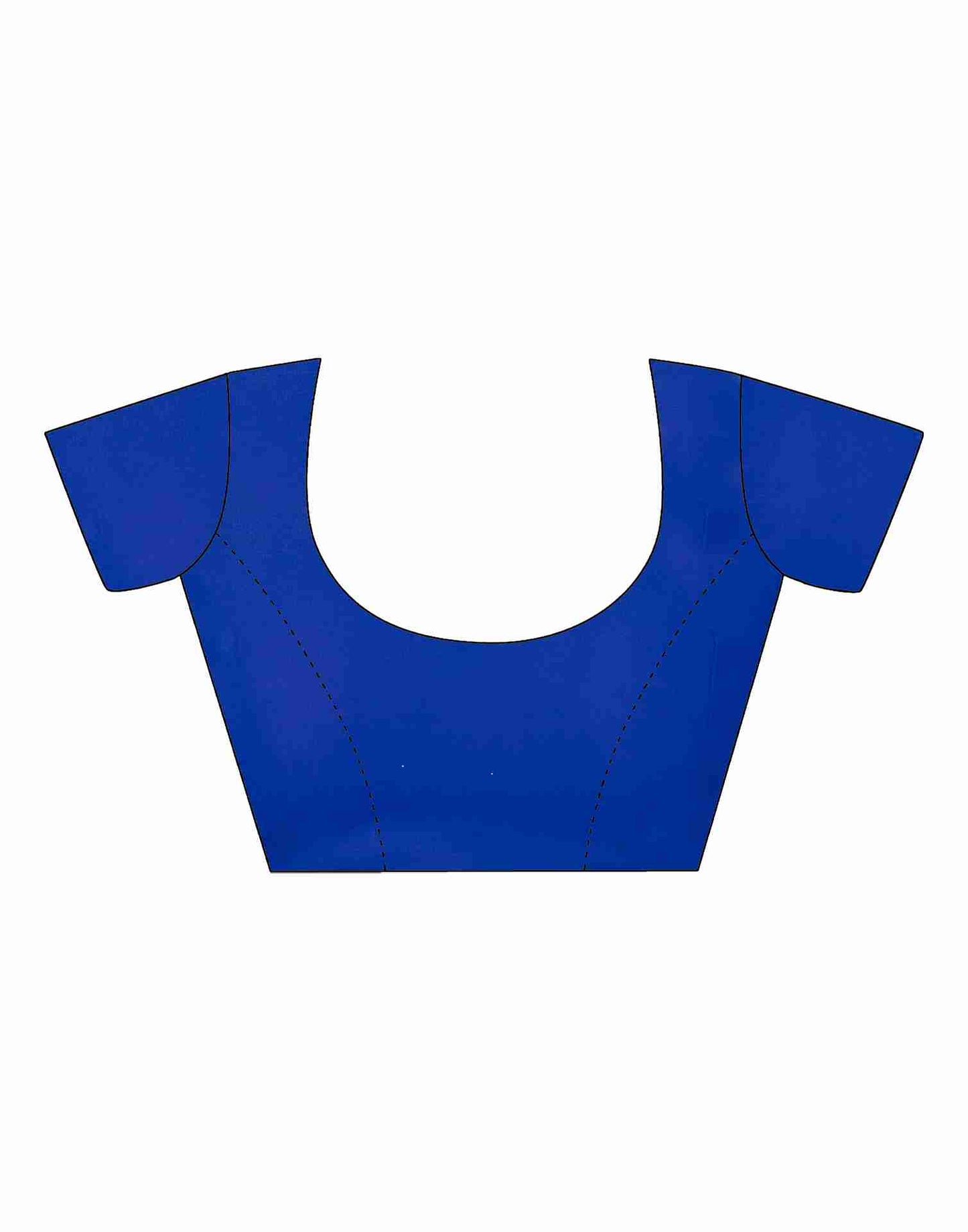 Dark Blue Georgette Plain Saree