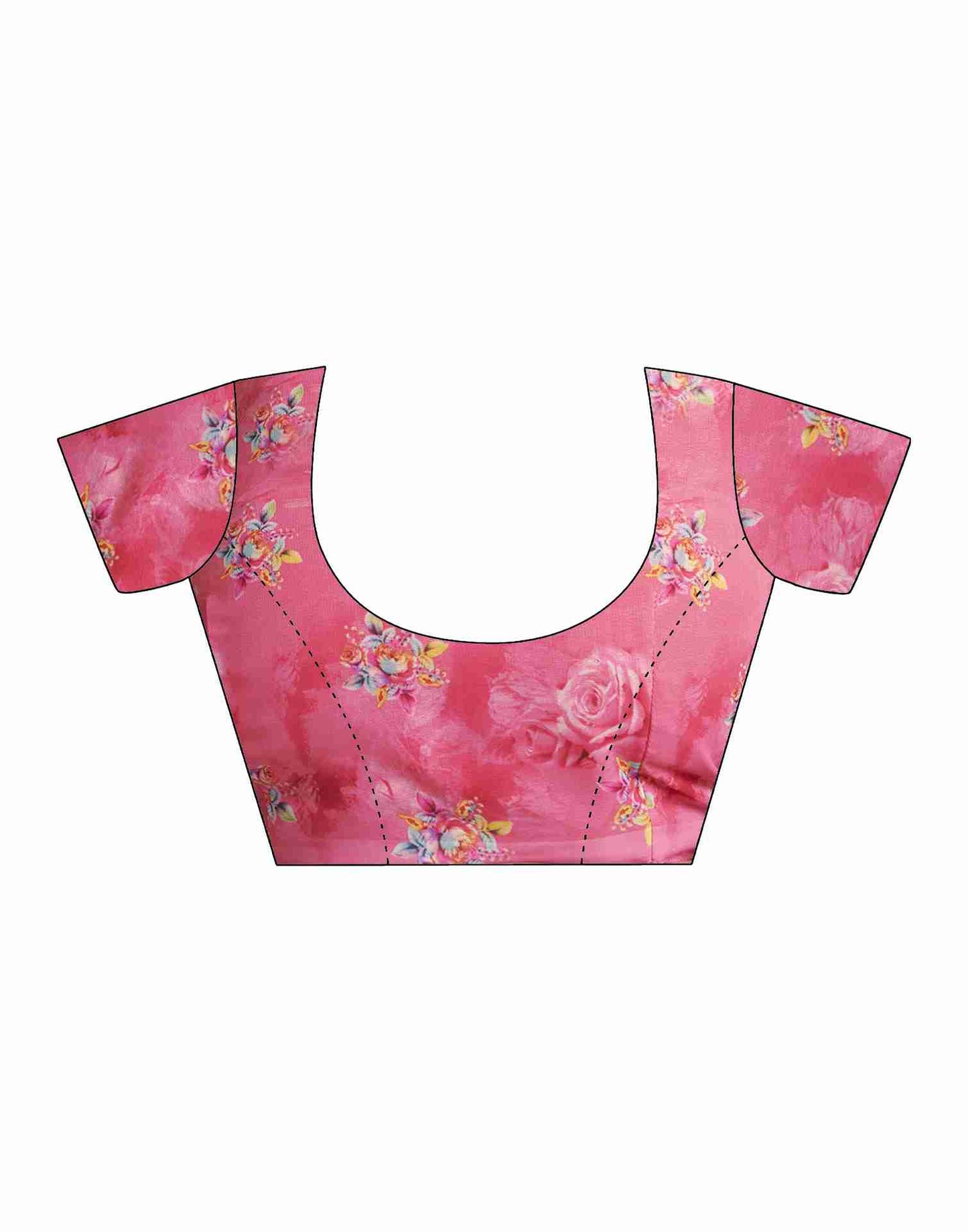 Grey Georgette Printed Saree