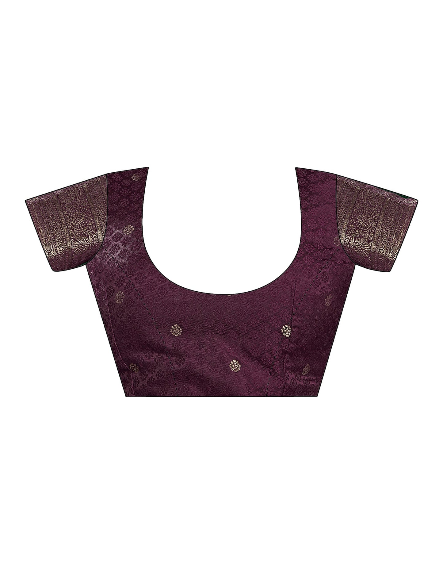 Peach Satin Woven Banarasi Saree