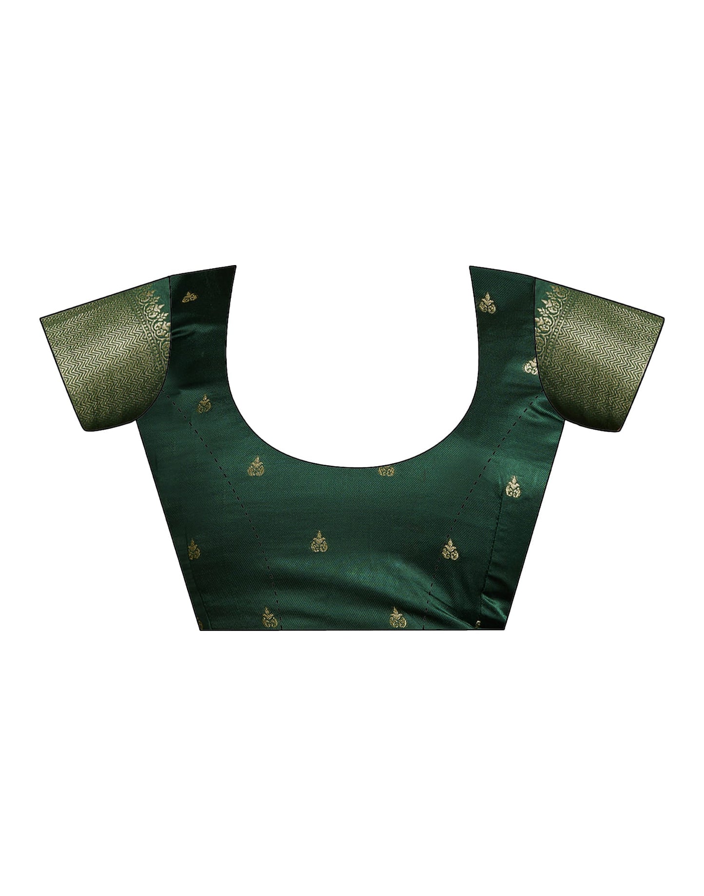 Pista Green Satin Woven Banarasi Saree