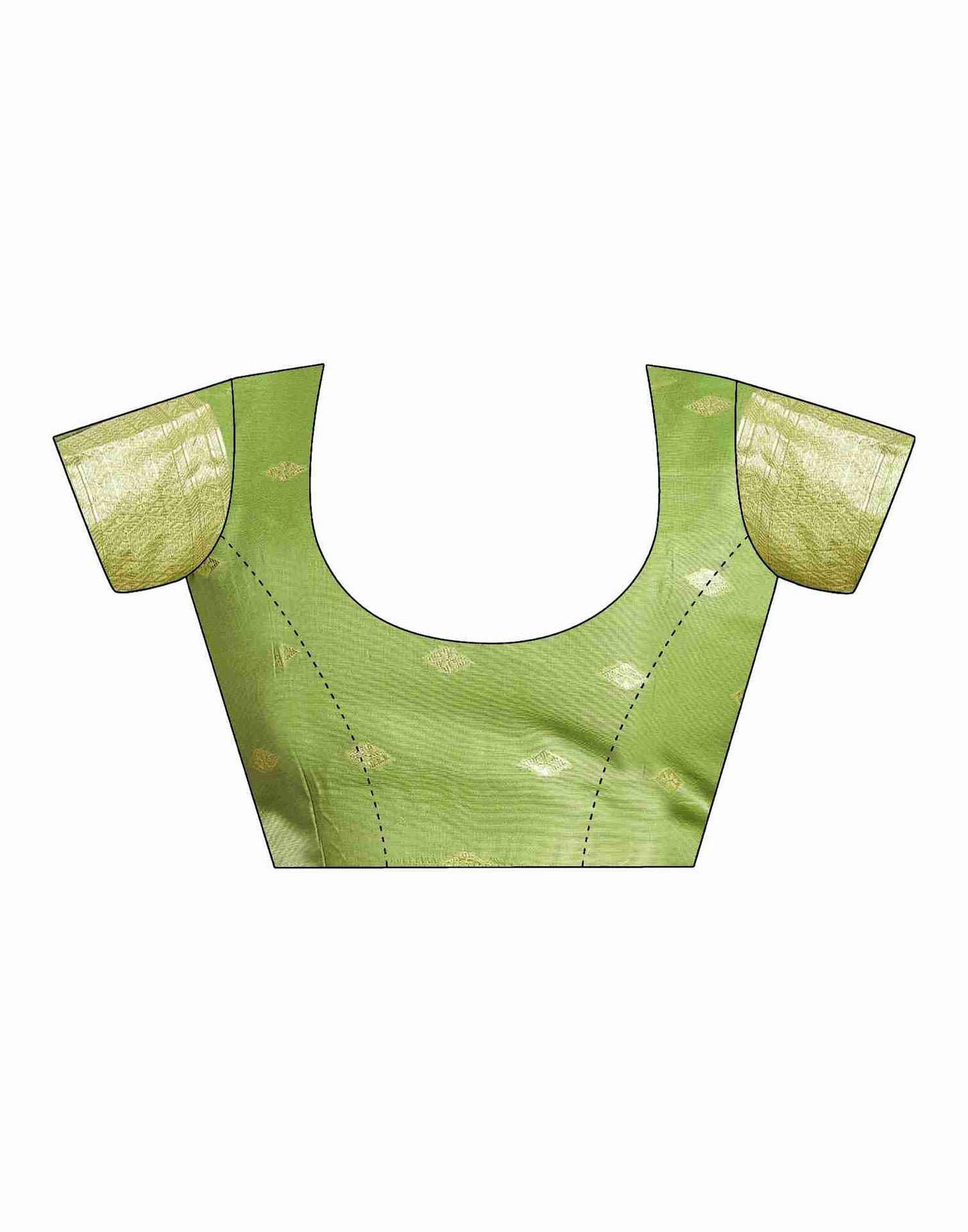 Pista Green Silk Woven Jacquard Saree