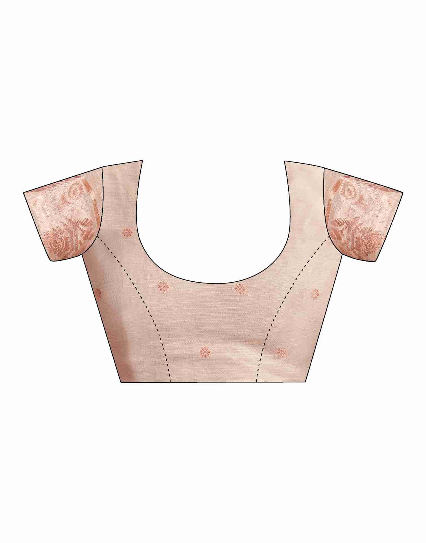 Cream Silk Woven Jacquard Saree