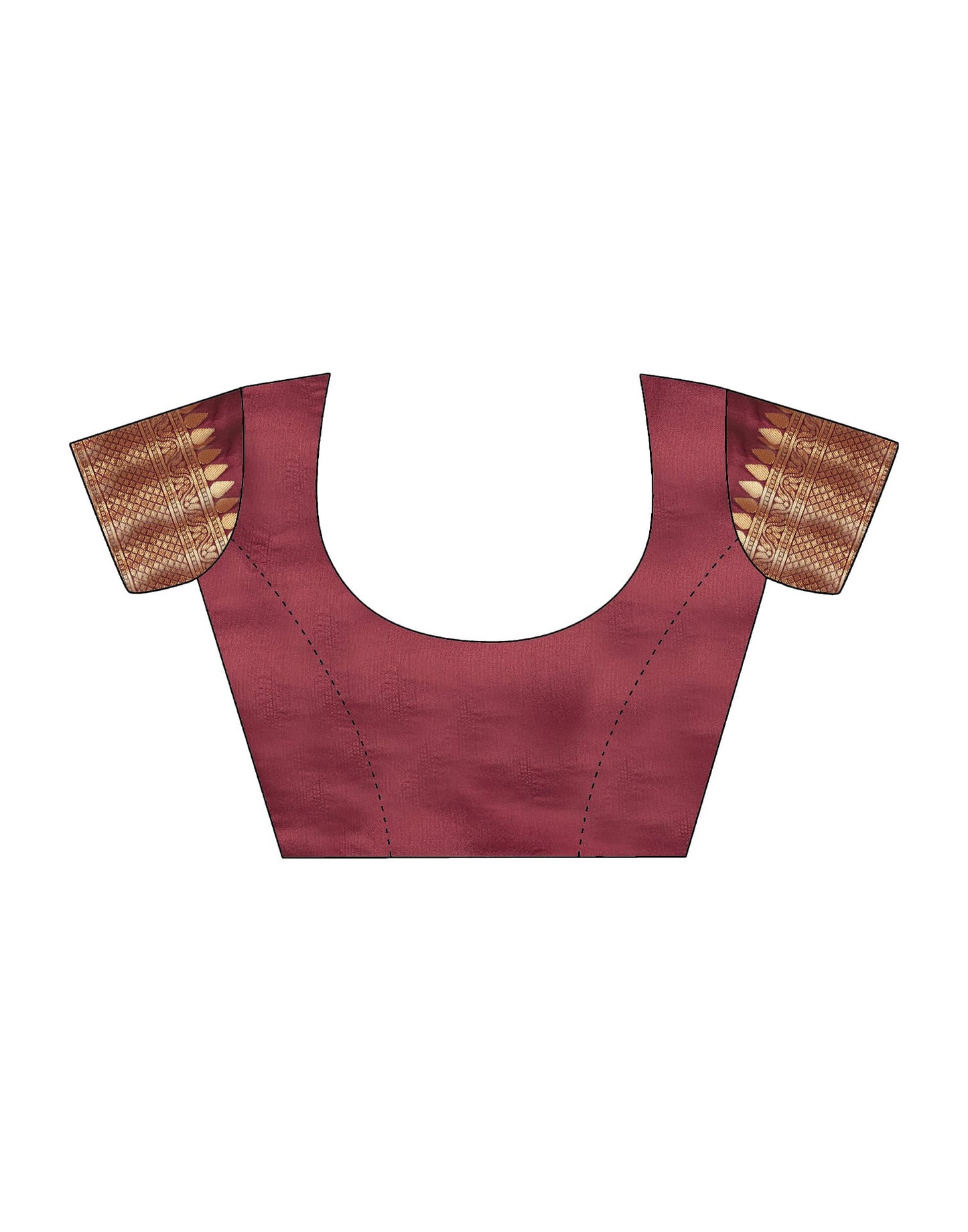 Dark Maroon Woven Banarasi Silk Saree