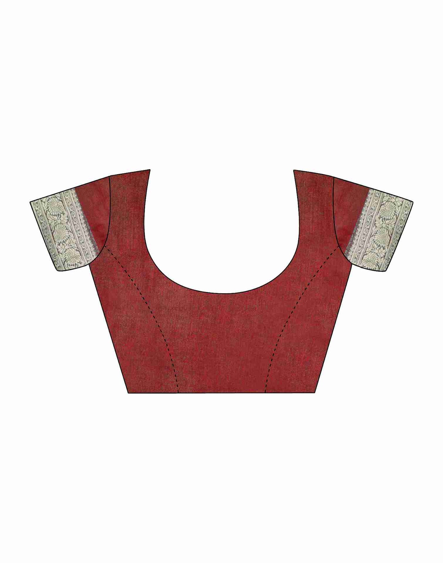 Chestnut Brown Silk Woven Banarasi Saree