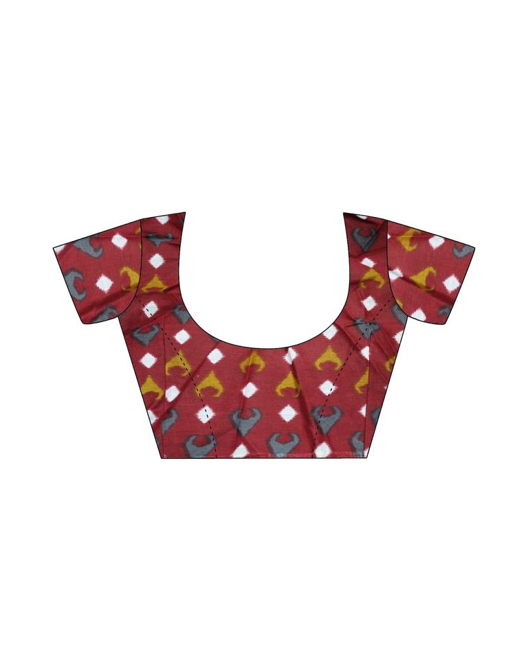 Ready to Wear Grey & Multicoloured Cotton Printed Saree