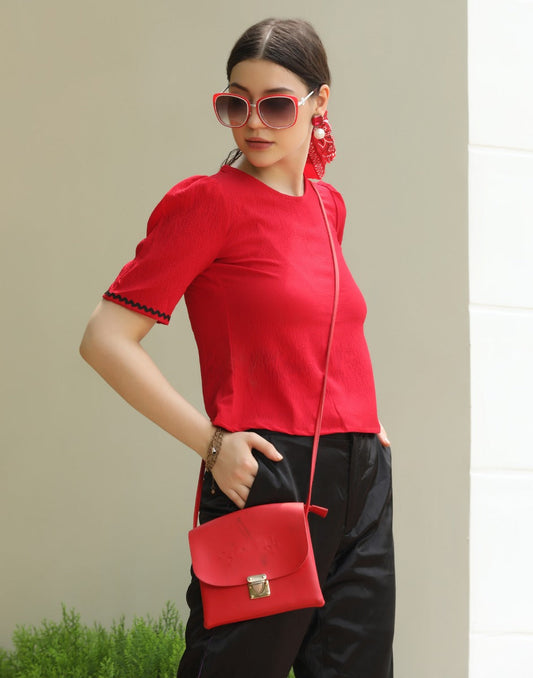 Red Solid Top | Sudathi