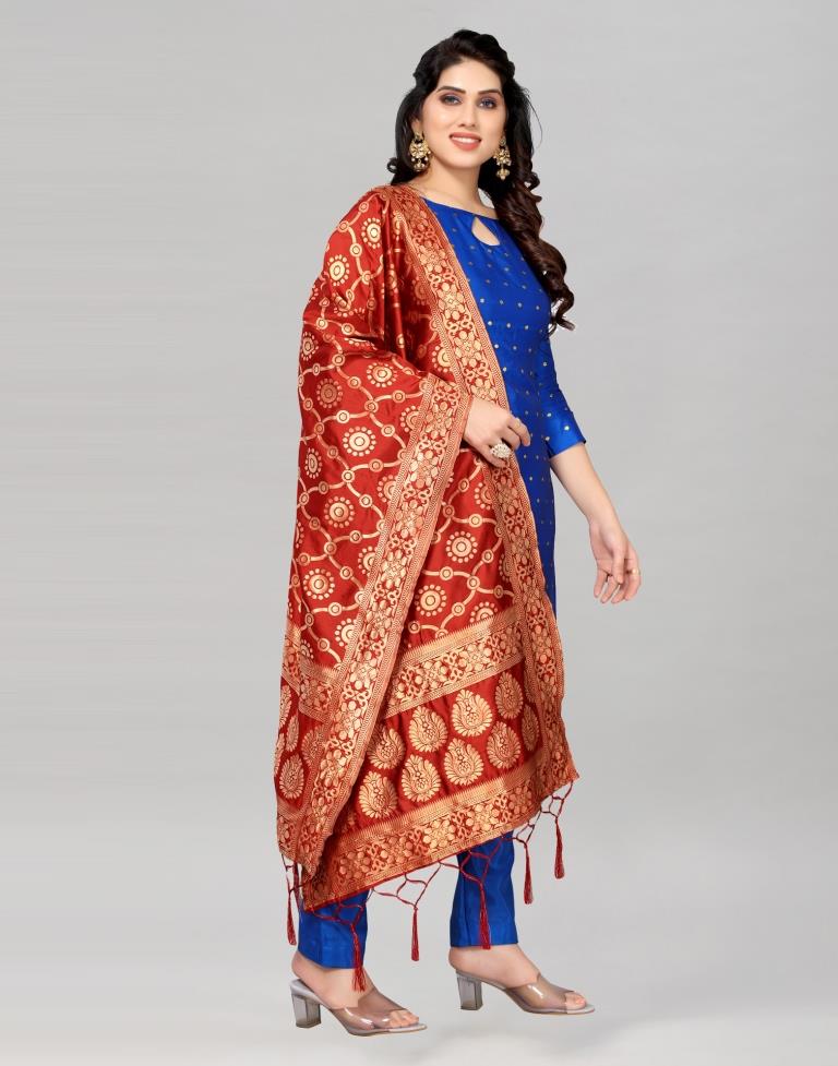 Jacquard Silk Unstitched Salwar Suit Material | Sudathi