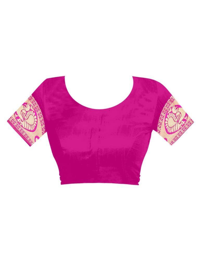 Pink Banarasi Silk Saree