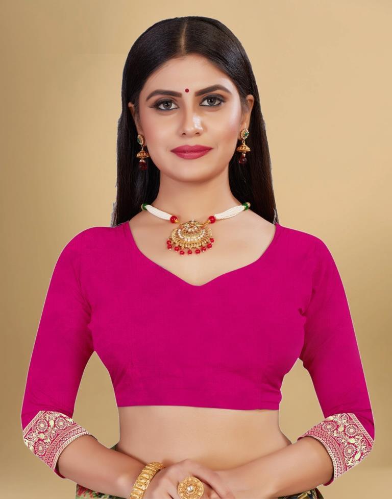 Pink Banarasi Silk Saree