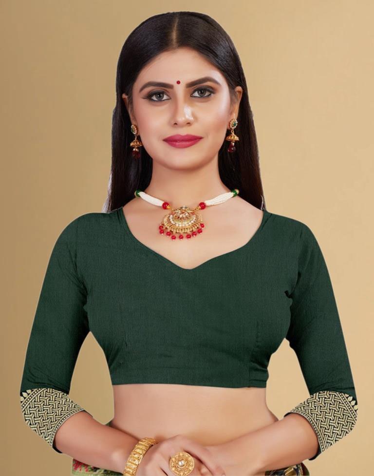 Green Jacquard Banarasi Silk Saree