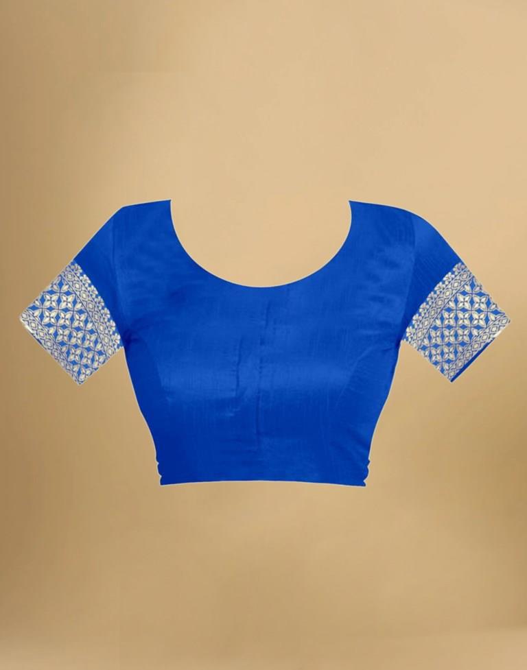 Blue Banarasi Silk Saree