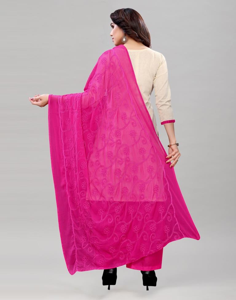 Striking Off White Cotton Embroidered Unstitched Salwar Suit | Sudathi
