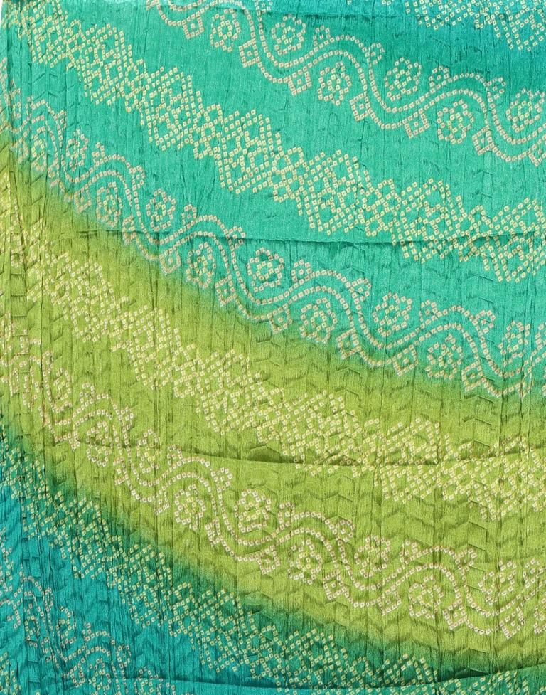 Precious Turquoise Green Cotton Embroidered Unstitched Salwar Suit | Sudathi