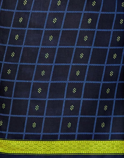 Gleaming Navy Blue Cotton Printed Unstitched Salwar Suit | Sudathi