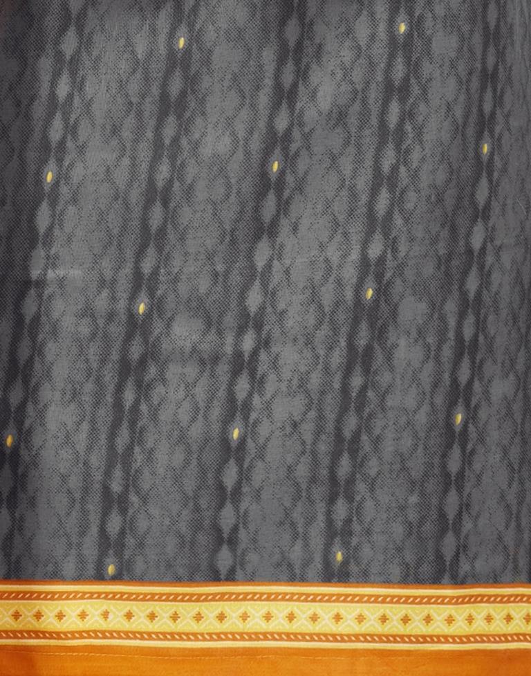 Talismanic Grey Cotton Printed Unstitched Salwar Suit | Sudathi