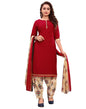 Vibrant Maroon Printed Unstitched Salwar Suit | Sudathi