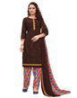 Impressive Brown Printed Unstitched Salwar Suit | Sudathi