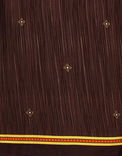 Impressive Brown Printed Unstitched Salwar Suit | Sudathi