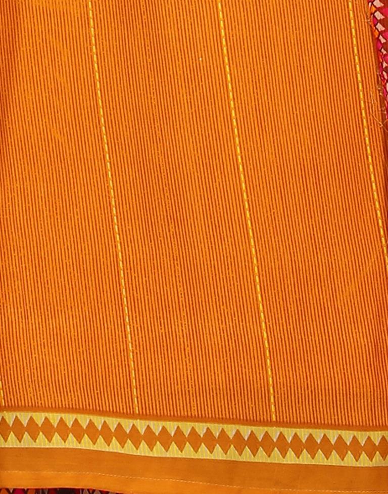 Peppy Turmeric Yellow Printed Unstitched Salwar Suit | Sudathi