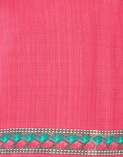 Glitzy Punch Pink Printed Unstitched Salwar Suit | Sudathi
