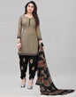 Engrossing Brown Printed Unstitched Salwar Suit | Sudathi