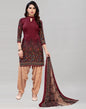 Ambitious Maroon Printed Unstitched Salwar Suit | Sudathi