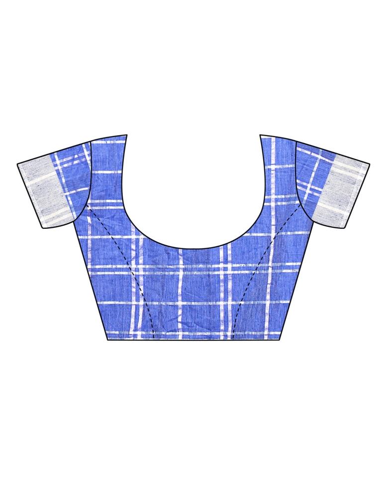 Blue Coloured Poly Linen Woven Saree | Sudathi