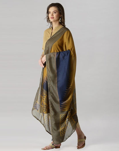 Blue Coloured Cotton Printed Dupatta | Sudathi