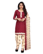 Delusive Maroon Printed Unstitched Salwar Suit | Sudathi