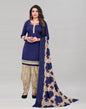 Precious Navy Blue Printed Unstitched Salwar Suit | Sudathi