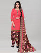 Vintage Watermelon Pink Printed Unstitched Salwar Suit | Sudathi