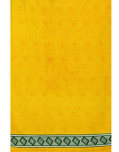 Gleaming Yellow Printed Unstitched Salwar Suit | Sudathi