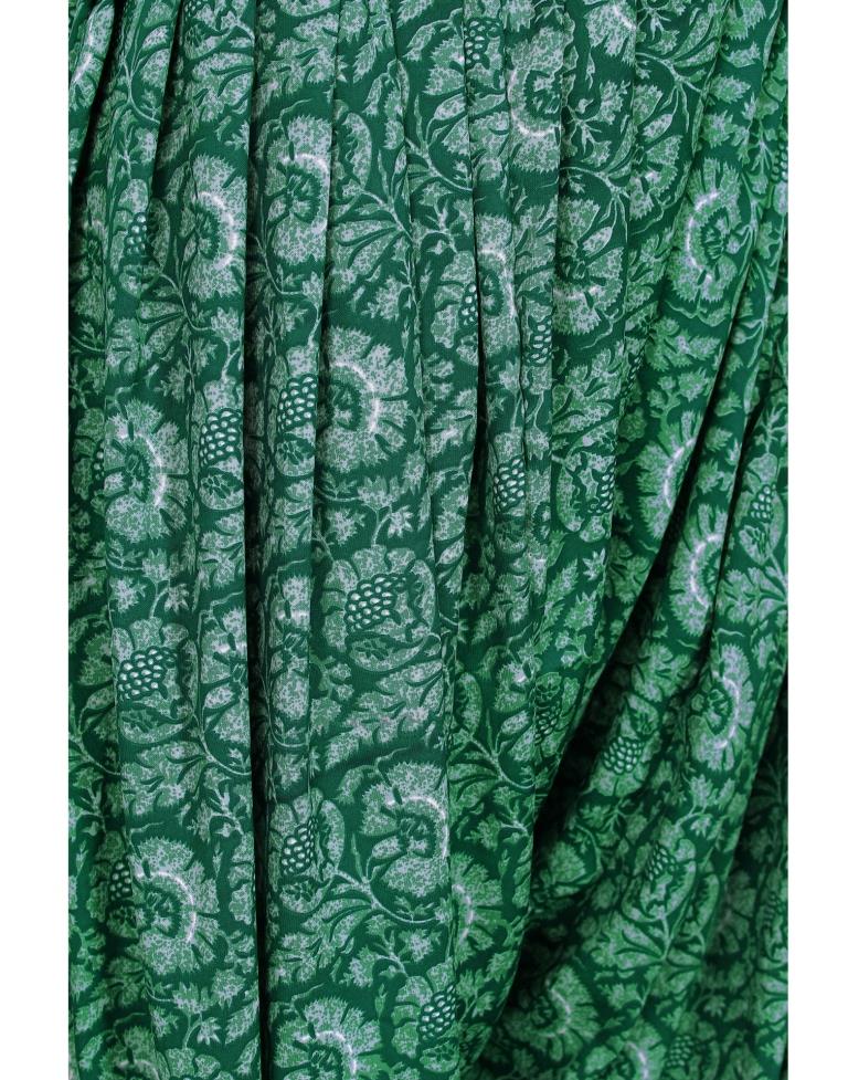 Green Printed Unstitched Salwar Suit | Sudathi