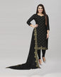 Epitome Black Georgette Embroidered Unstitched Salwar Suit | Sudathi